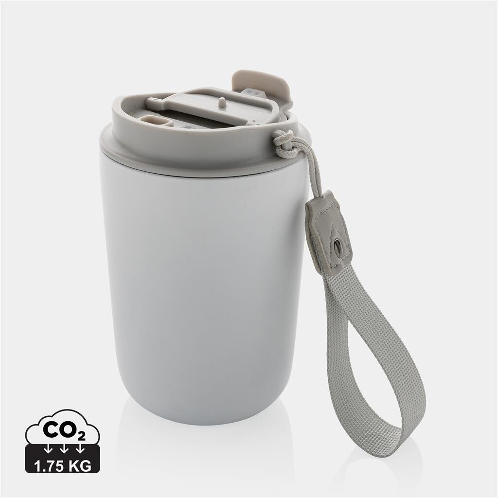 Vaso de acero reciclado con cordón 380ml