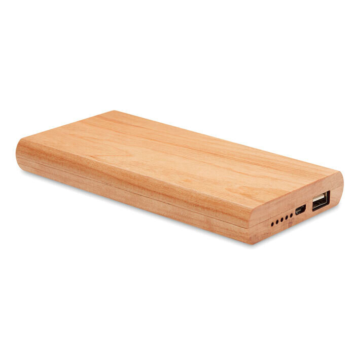 PowerBank carga inalámbrica bambú 4000 mAh