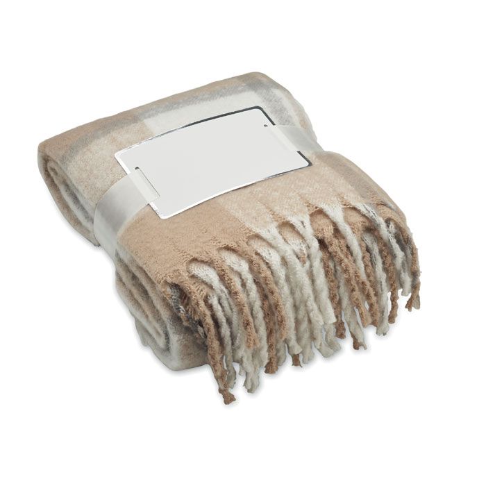 ​Manta de mohair con diseño a cuadros