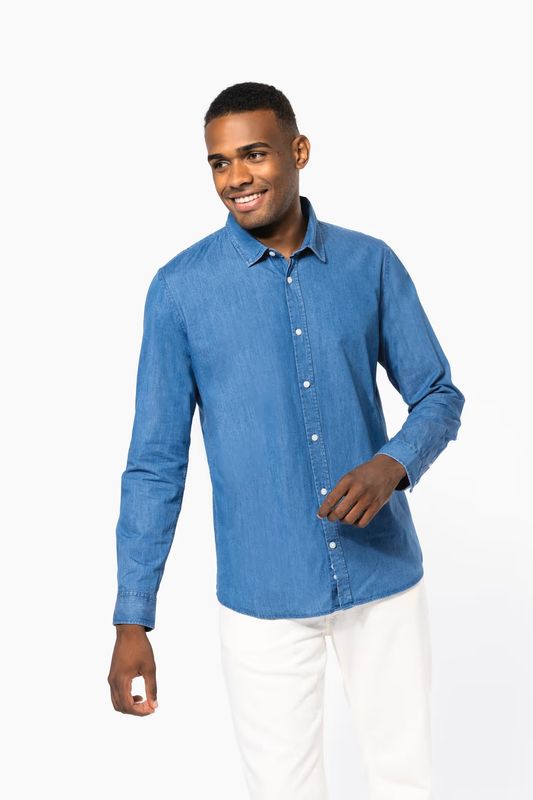 Camisa denim hombre