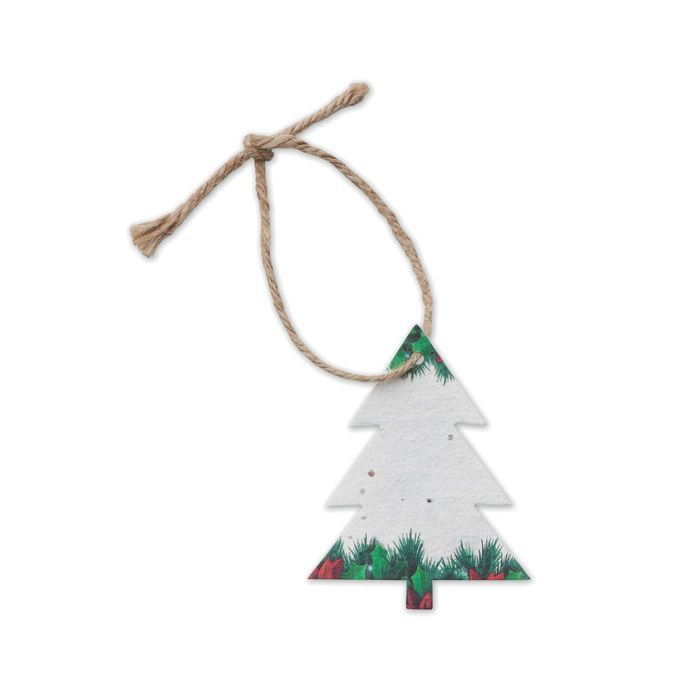 ​Adorno navideño hecho de papel de semillas