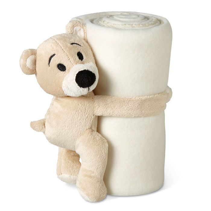 ​Manta polar para niños con osito de peluche