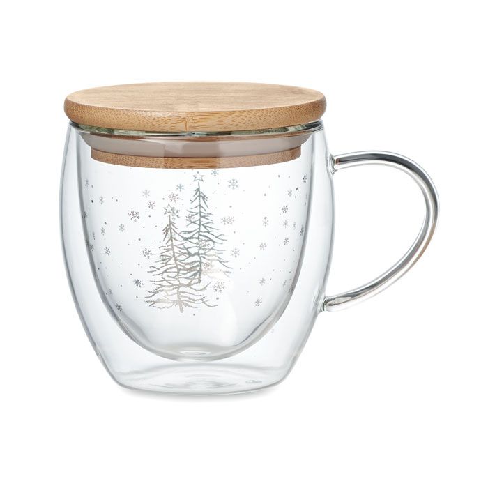 ​Taza de doble pared con diseño de árbol en el interior