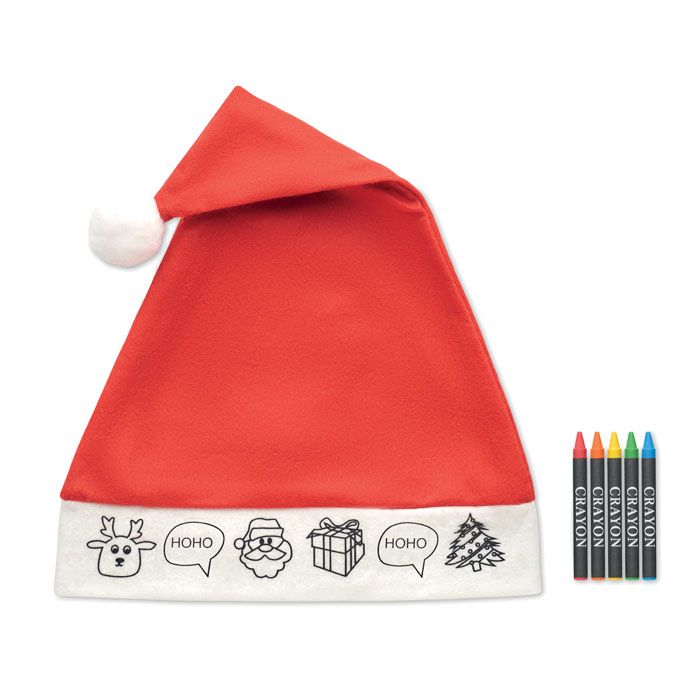 ​Gorro de Papá Noel para niños con 5 lápices de colores
