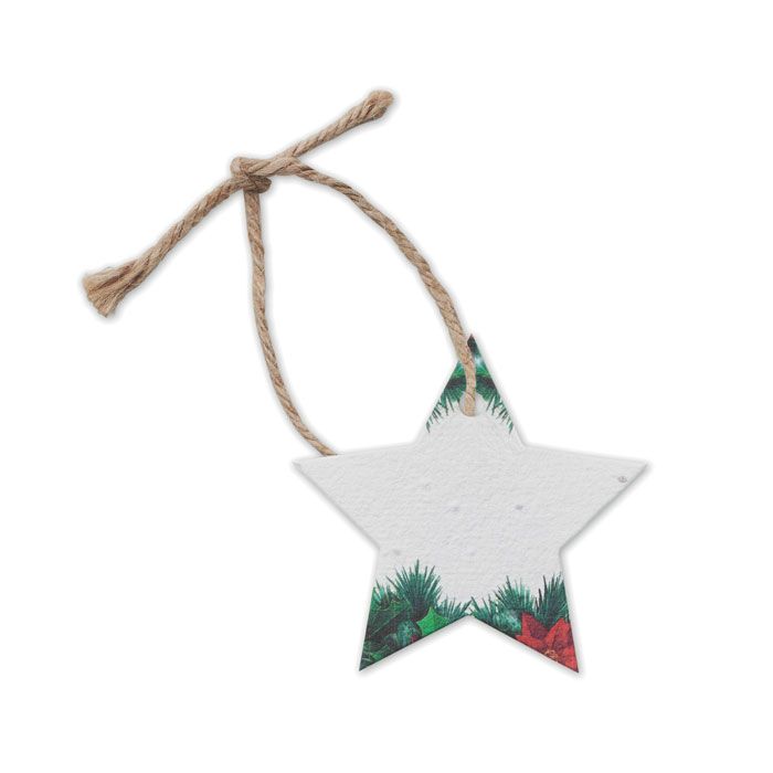 ​Adorno navideño hecho de papel de semillas