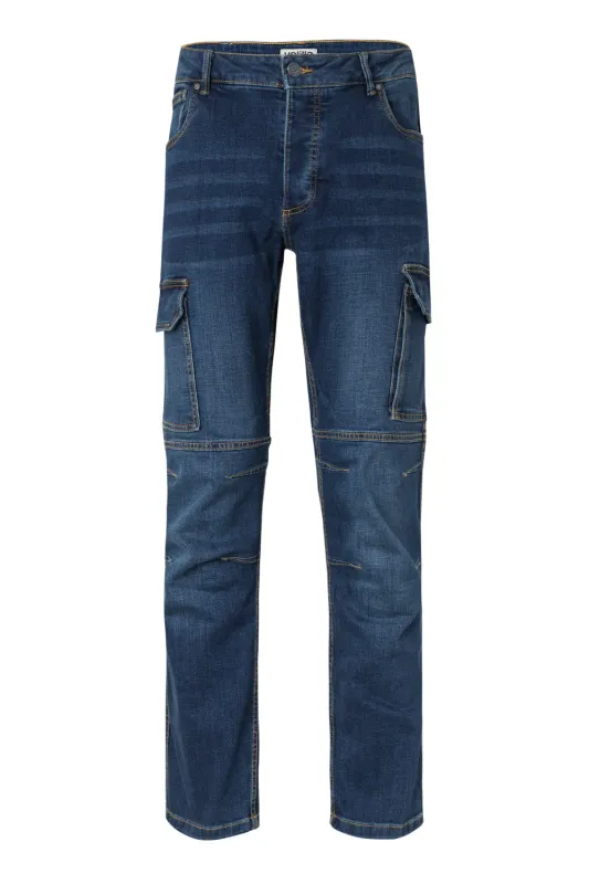 Pantalón denim multibolsillos stretch