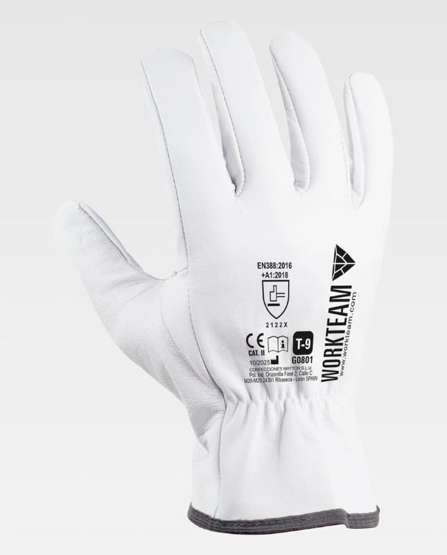 Guantes de piel flor