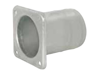 4 Hole Flange with Hose End 8"
