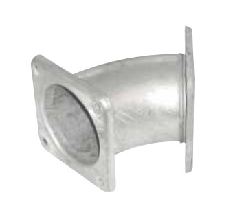 4 Hole Double Flange 45° Tube 6"