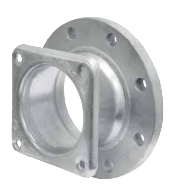 4 Hole Flange Round Adapter 6"