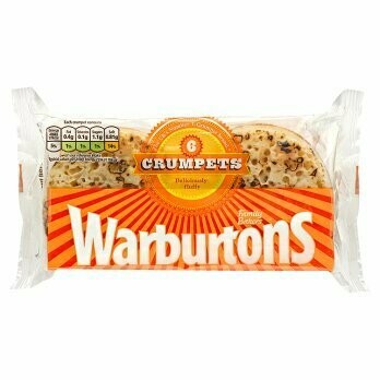 WARBURTONS 6'S CRUMPETS 396G WARBURTONS 6'S CRUMPETS 396G