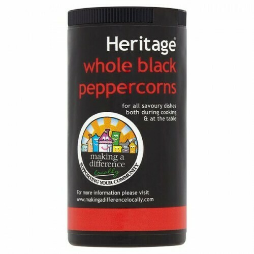 HERITAGE WHOLE BLK PEPPERCORNS 25G