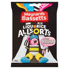 MAYNARDS BASSETTS LICORICE ALL SORTS 190G MAYNARDS BASSETTS LICORICE ALL SORTS 190G