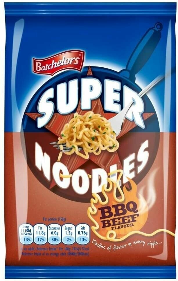 BATCHELORS SUPER NOODLES BBQ BEEF 90G