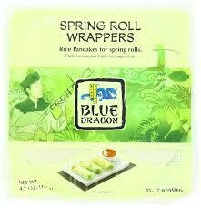 BLUE DRAGON SPRING ROLL WRAPPERS 4.7OZ EA