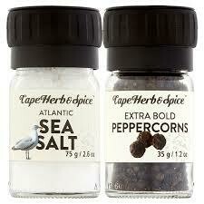 CAPE HERB AND SPICE - SALT AND PEPPER GRINDER SET