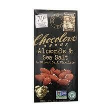 CHOCOLOVE - DARK CHOC ALMOND  BAR 3.2 OZ