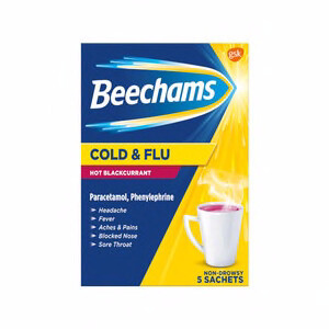 BEECHAMS COLD AND FLU HOT BLACKCURRANT