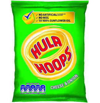 HULA HOOPS CHEESE & ONION 34G