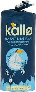 KALLO SEA SALT & BALSAMIC WHOLEGRAIN LOW 120G