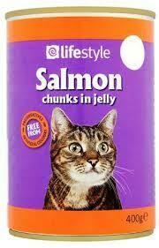 LIFESTYLE SALMON IN JELLY PREMIUM CAT FOOD 400ML