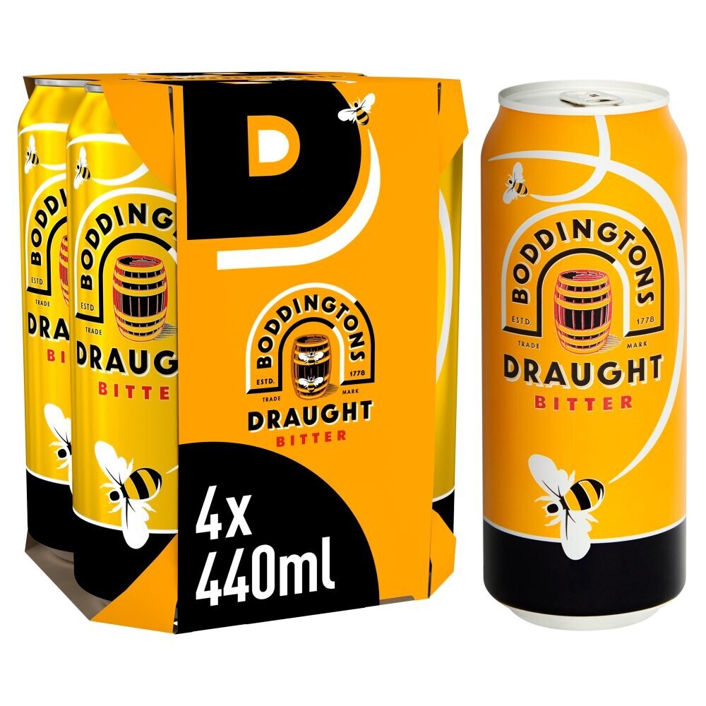 BODDINGTONS DRAUGHT 440ML 4PK CAN