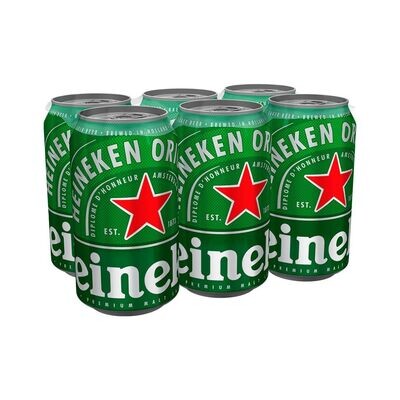 HEINIKEN 330ML X 6 PACK CANS