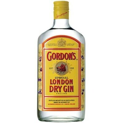 GORDONS LONDON DRY GIN 750ML