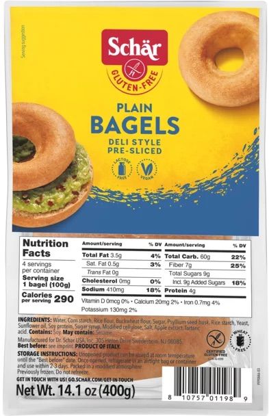 SCHAR PLAIN BAGELS SCHAR PLAIN BAGELS