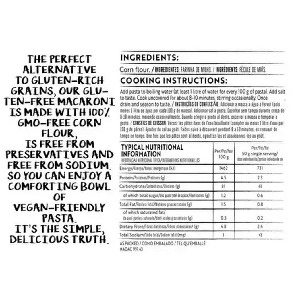 SIMPLE TRUTH MACARONI PASTA GF 500G