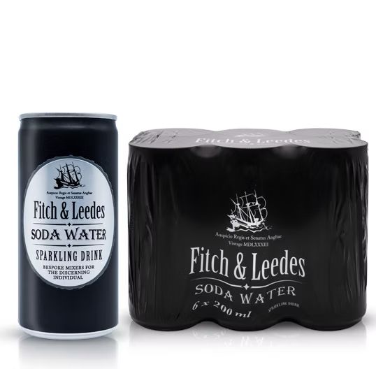 FITCH &amp; LEEDES SODA WATER 200ML C 6