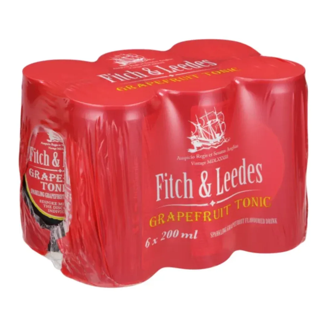 FITCH &amp; LEEDES GRAPEFRUIT TONIC 200ML X 6