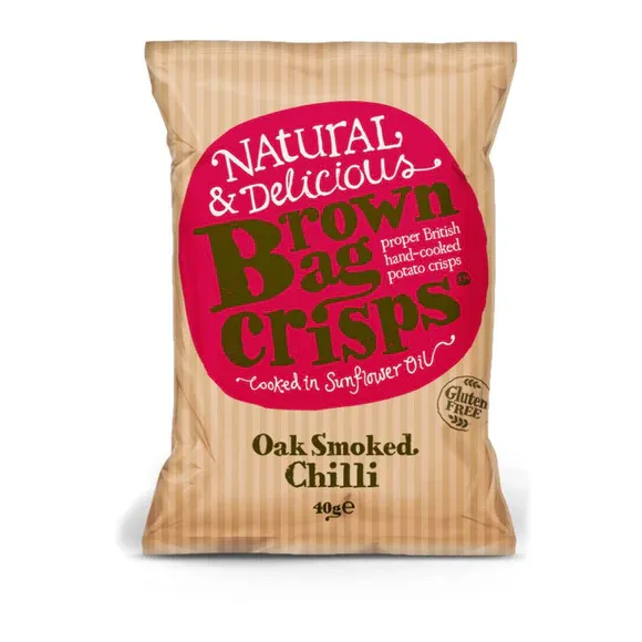 BROWN BAG CRISPS SWEET CHILLI 40G