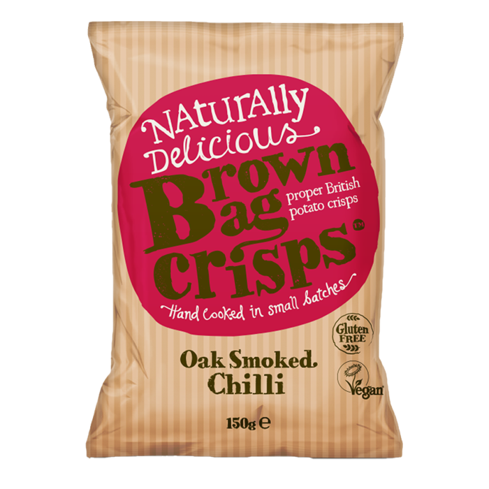 BROWN BAG CRISPS SWEET CHILLI 150G EA
