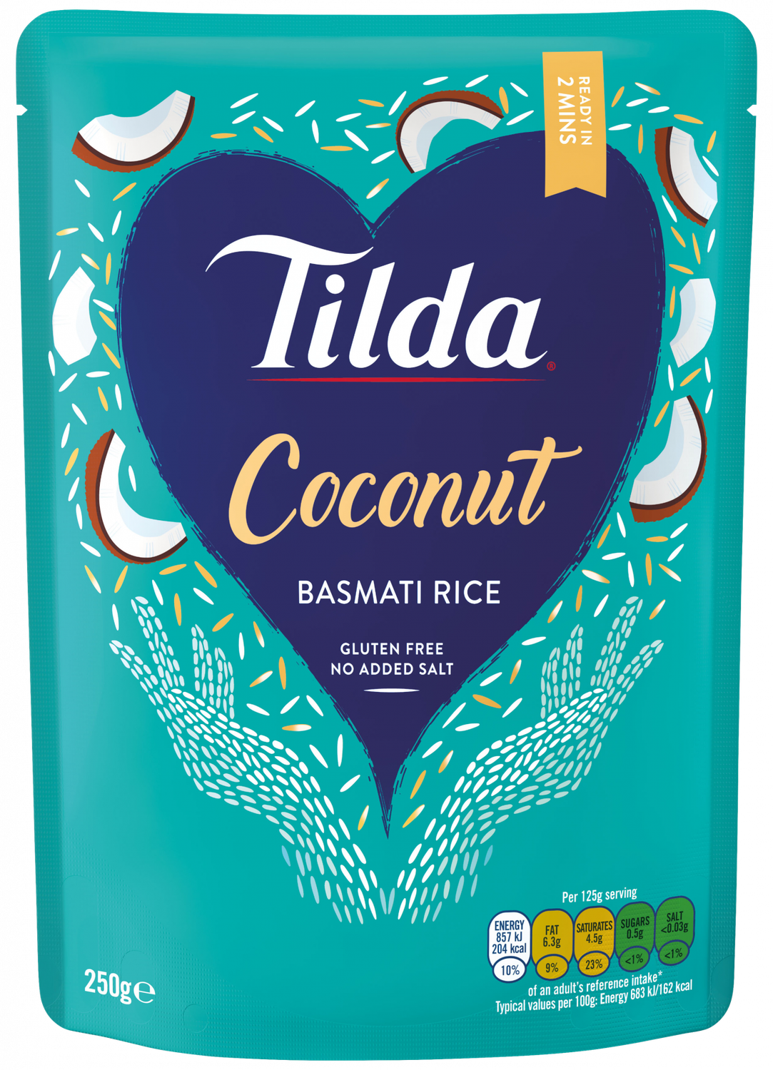 TILDA STEAMED COCONUT BASMATI RICE 250G TILDA STEAMED COCONUT BASMATI RICE 250G