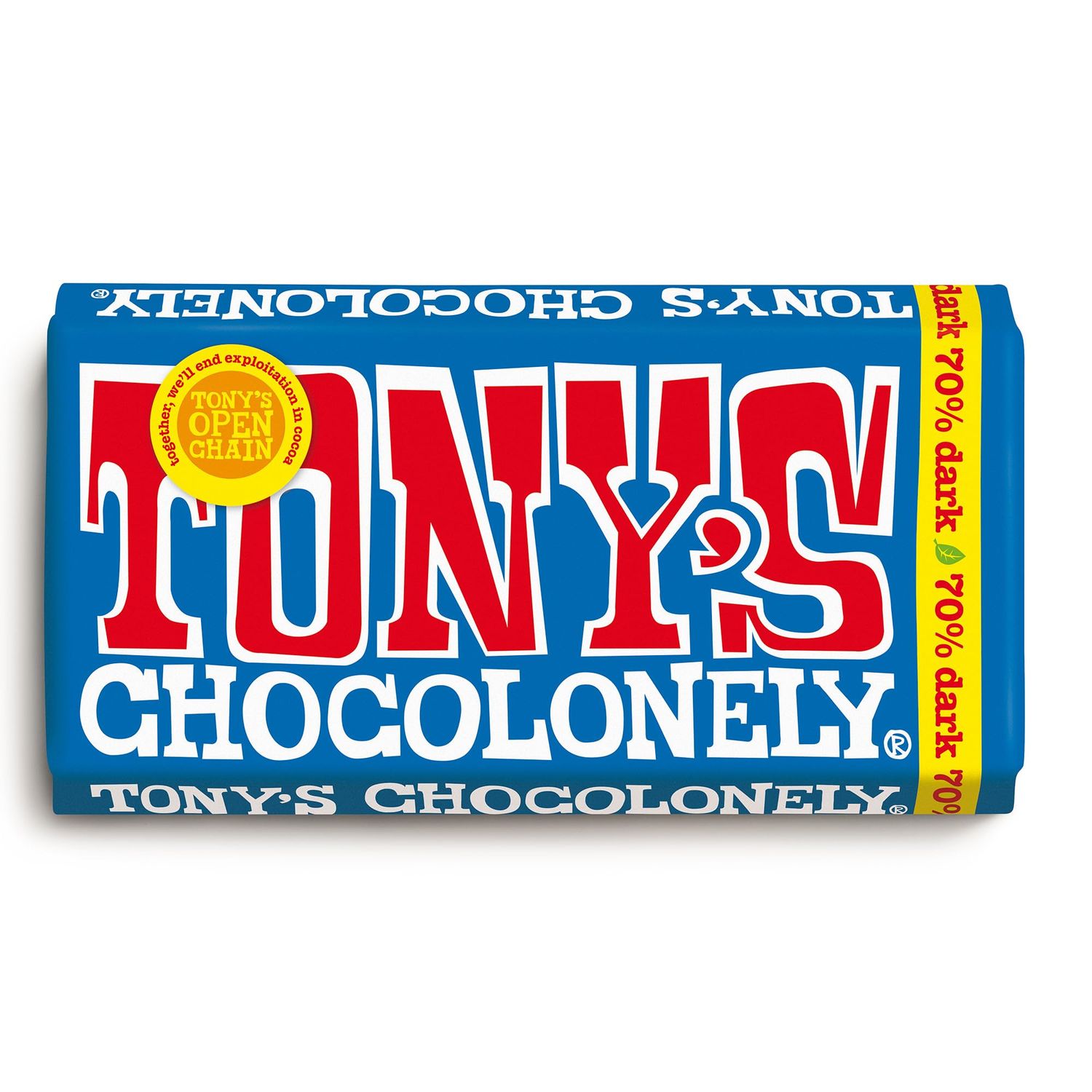 TONY&#39;S CHOCOLONELY EXTRA DARK CHOCOLATE 70% 180G