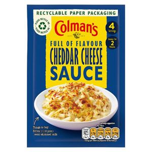 COLMANS CHEDDAR CHEESE SAUCE SACHET 40G COLMANS CHEDDAR CHEESE SAUCE SACHET 40G
