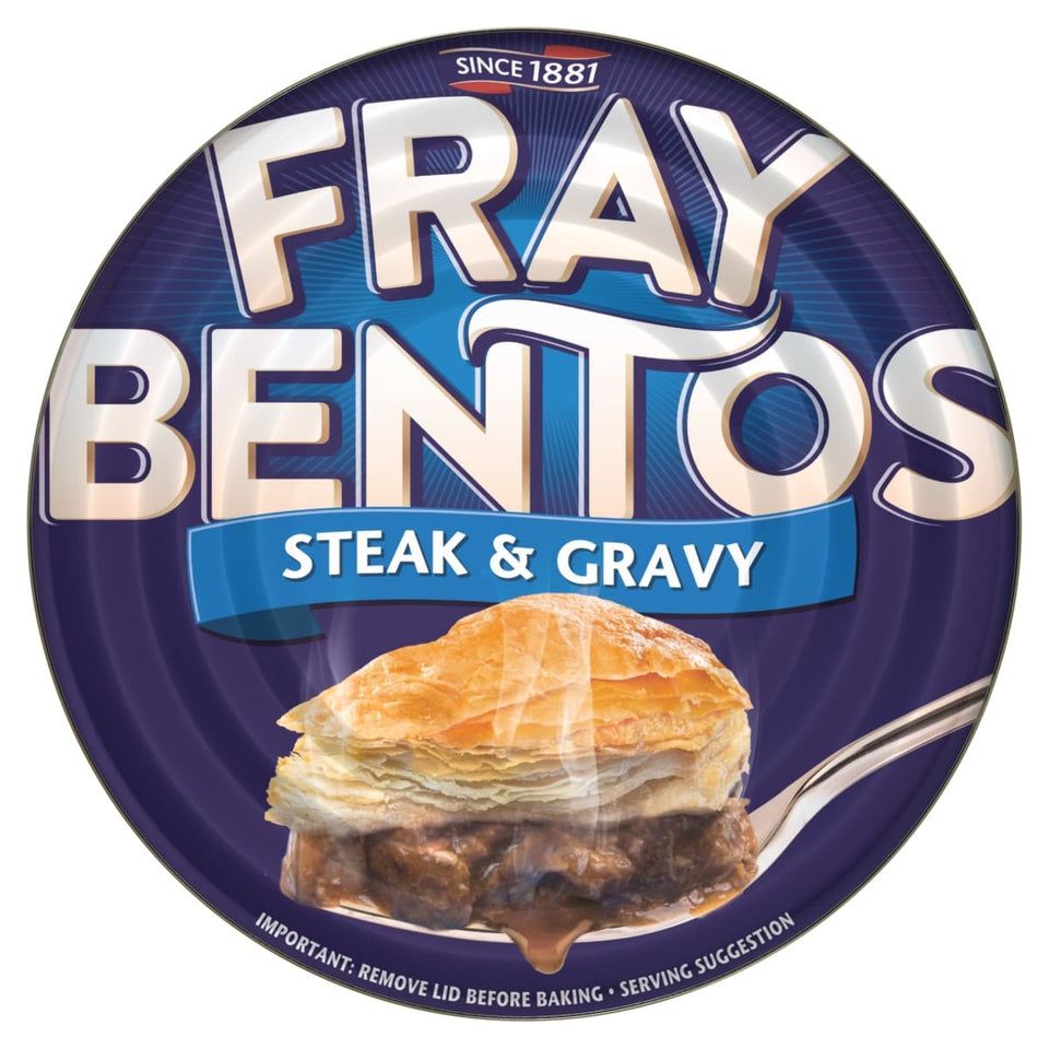 FRAY BENTOS STEAK & GRAVY PIE 425G FRAY BENTOS STEAK & GRAVY PIE 425G