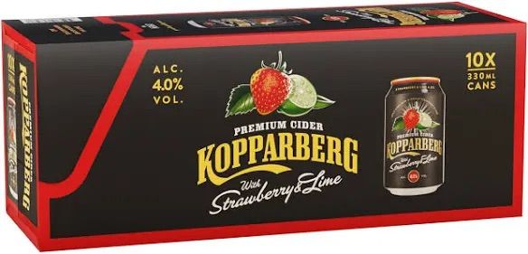KOPPARBERG STRAWBERRY & LIME 10PK - 4% 10X330ML KOPPARBERG STRAWBERRY & LIME 10PK - 4% 10X330ML