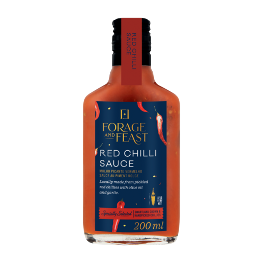 FORAGE&FEAST HOT RED CHILLI SAUCE 200ML FORAGE&FEAST HOT RED CHILLI SAUCE 200ML