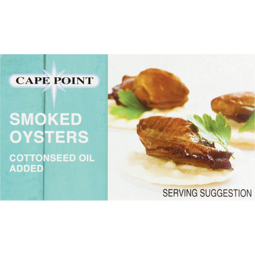 CAPE POINT SMOKED OYSTERS IN OIL 85G CAPE POINT SMOKED OYSTERS IN OIL 85G