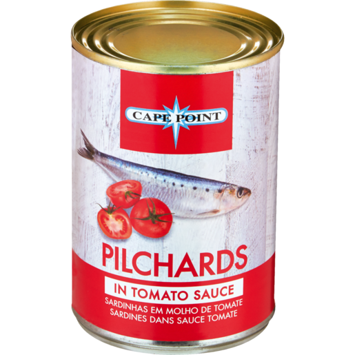 CAPE POINT PILCHARDS TOMATO SAUCE 400G CAPE POINT PILCHARDS TOMATO SAUCE 400G
