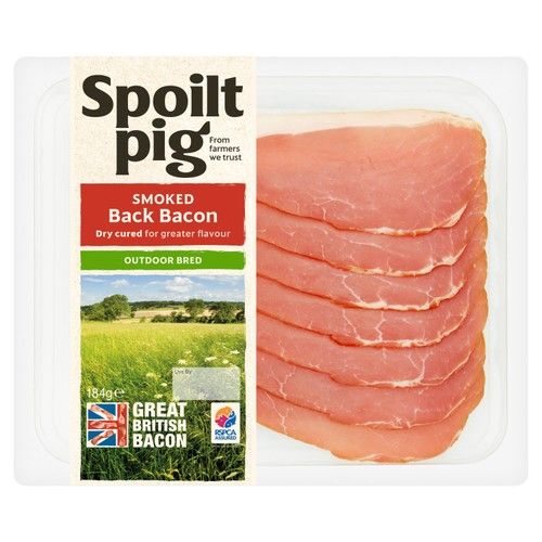SPOILT PIG SMOKED BACK BACON 184G SPOILT PIG SMOKED BACK BACON 184G