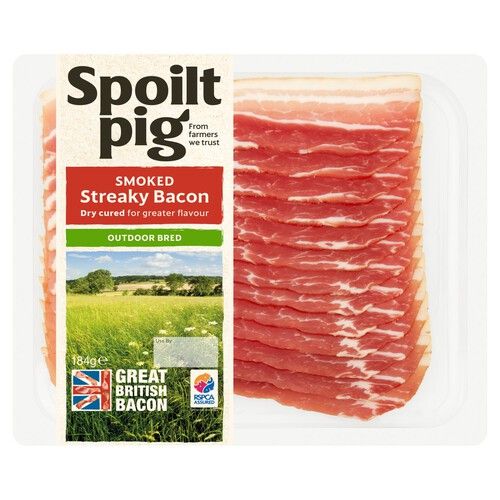 SPOILT PIG SMOKED STREAKY BACON 184G SPOILT PIG SMOKED STREAKY BACON 184G