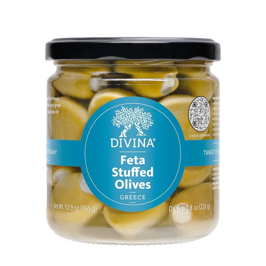 DIVINA FETA CHEESE STUFFED OLIVES 8 OZ