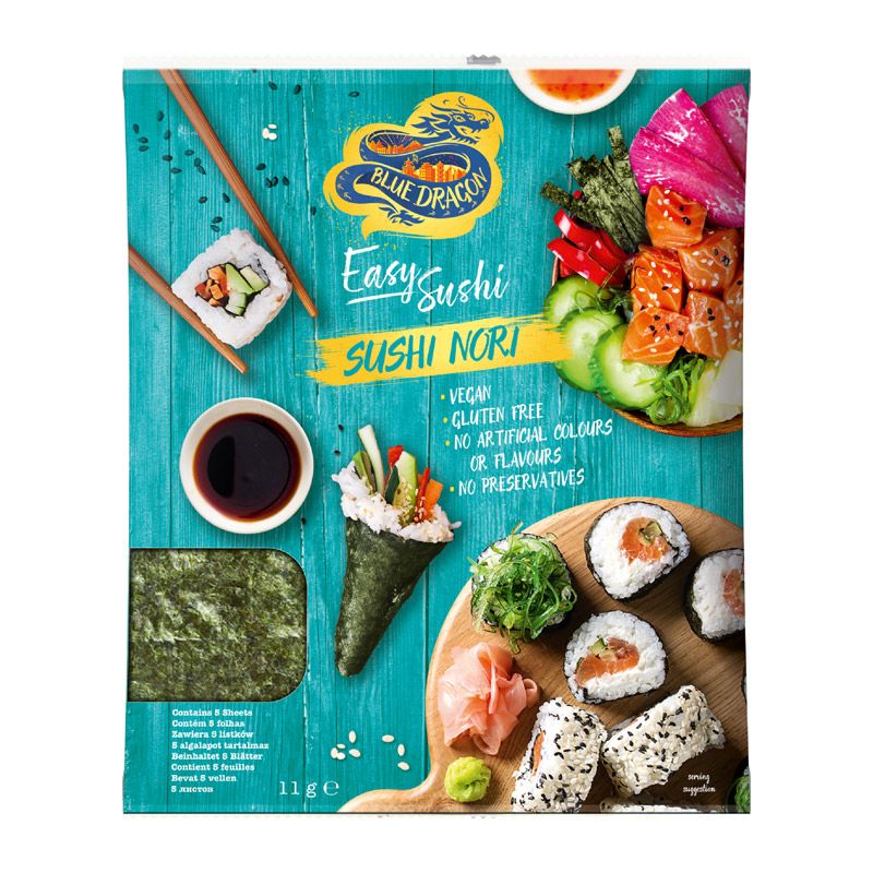 BLUE DRAGON SUSHI NORI 10/.77OZ EA BLUE DRAGON SUSHI NORI 10/.77OZ EA