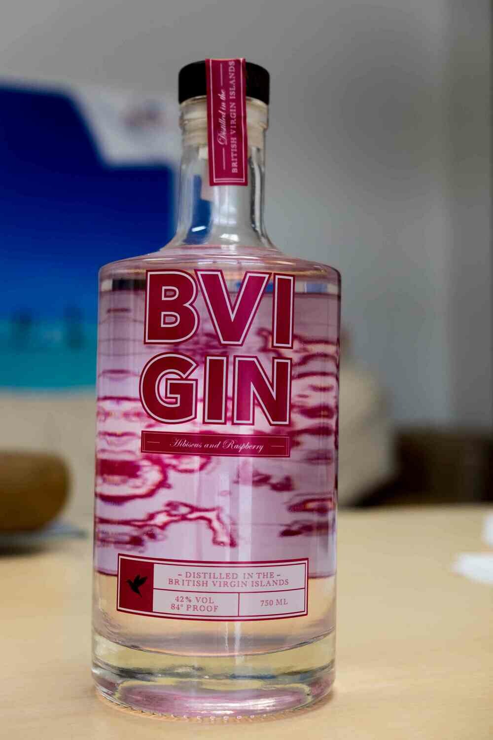 BVI GIN 750ML HIBISCUS RASPBERRY