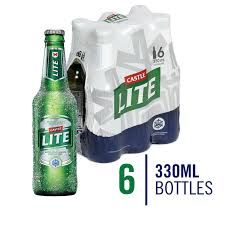 CASTLE LIGHT LARGER 330ML 6PK CASTLE LIGHT LARGER 330ML 6PK