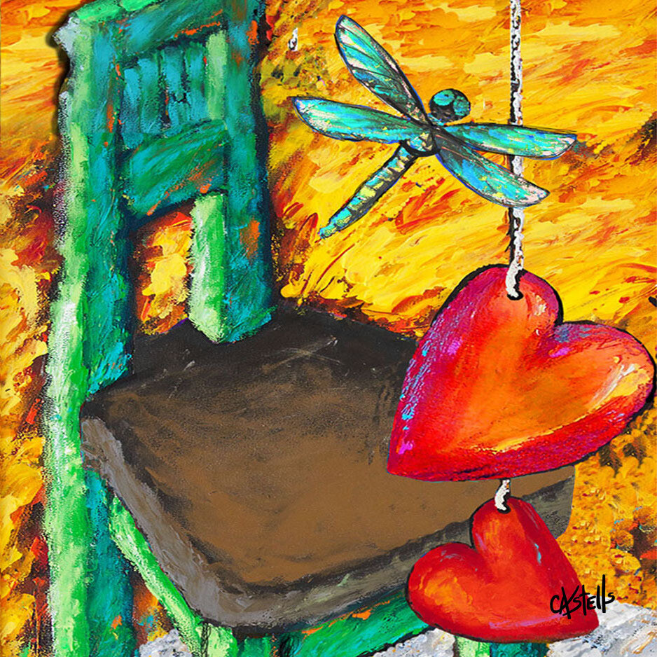 Tile &quot;Silla Verde y Corazon&quot;