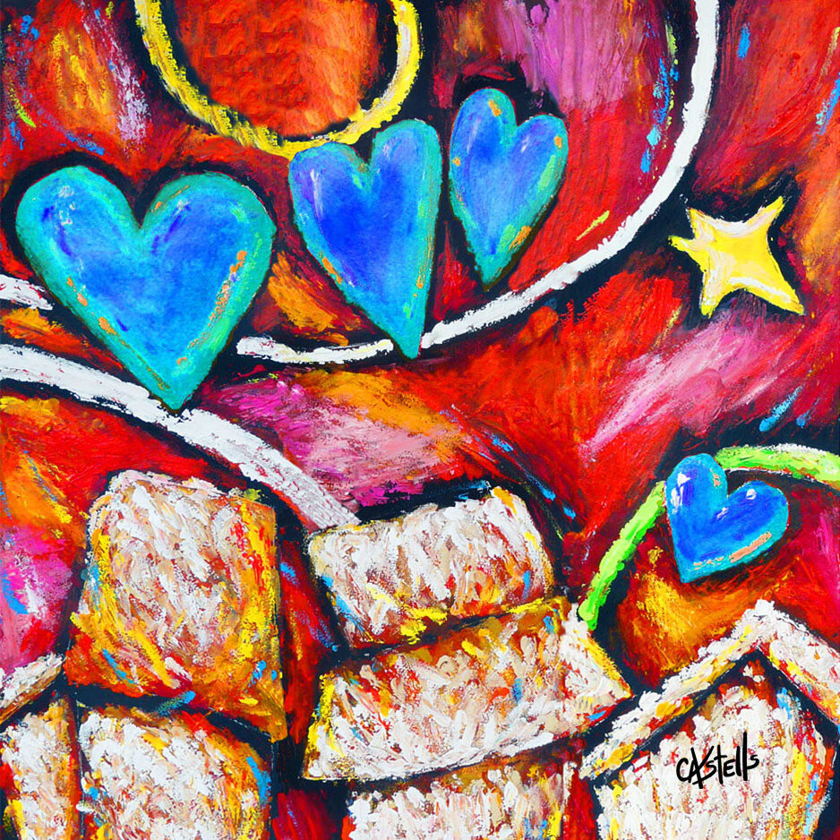 Tile &quot;Corazones Azules&quot;